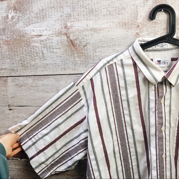 Vintage Other - striped button-up // Vintage
